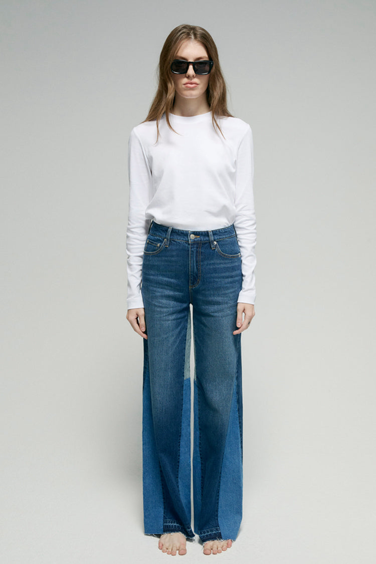 Shadow Split Wideleg Jeans HJ056