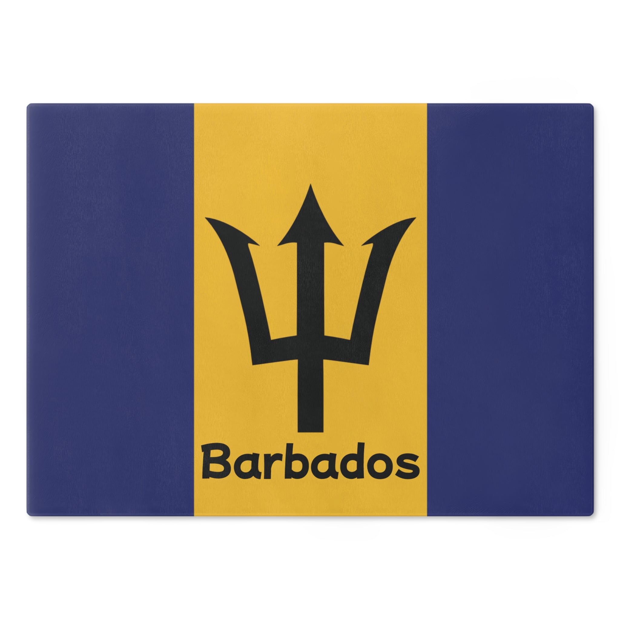 Barbados Flag Glass Cutting Board