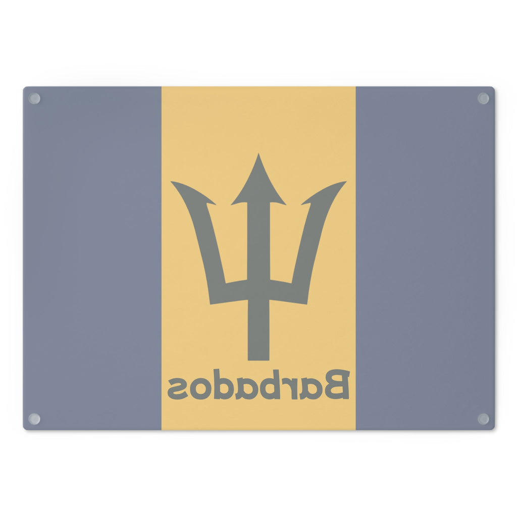 Barbados Flag Glass Cutting Board