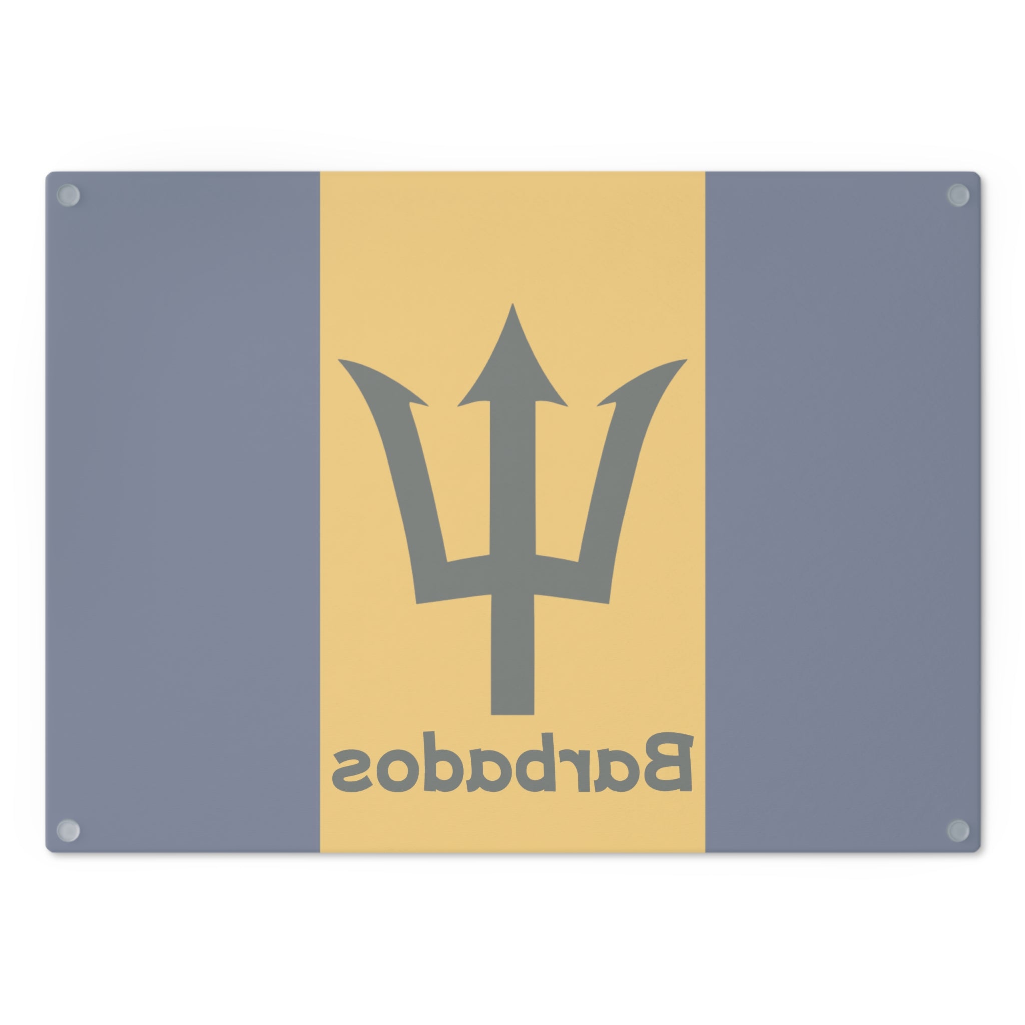 Barbados Flag Glass Cutting Board