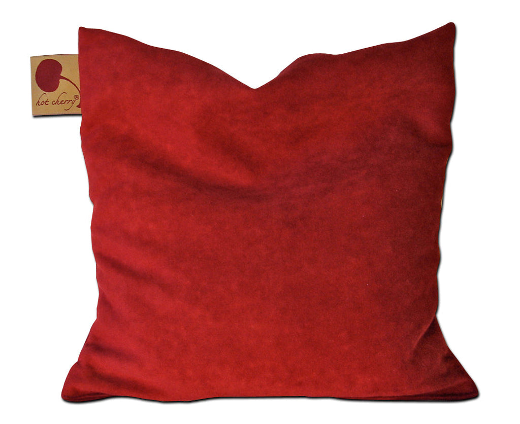 Square Pillow in Plush Red Ultra-Suede