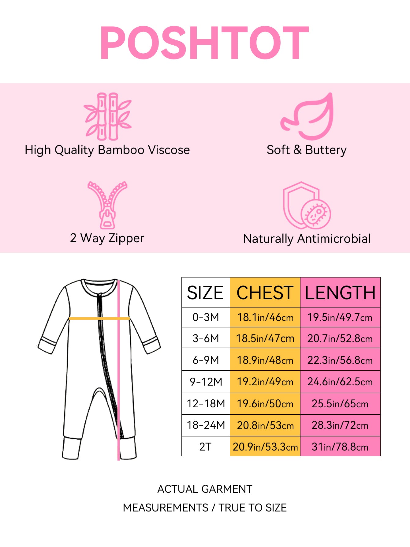 PoshTOT Sanrio Hello Kitty Wreath Bamboo Baby Convertible Zippy Romper