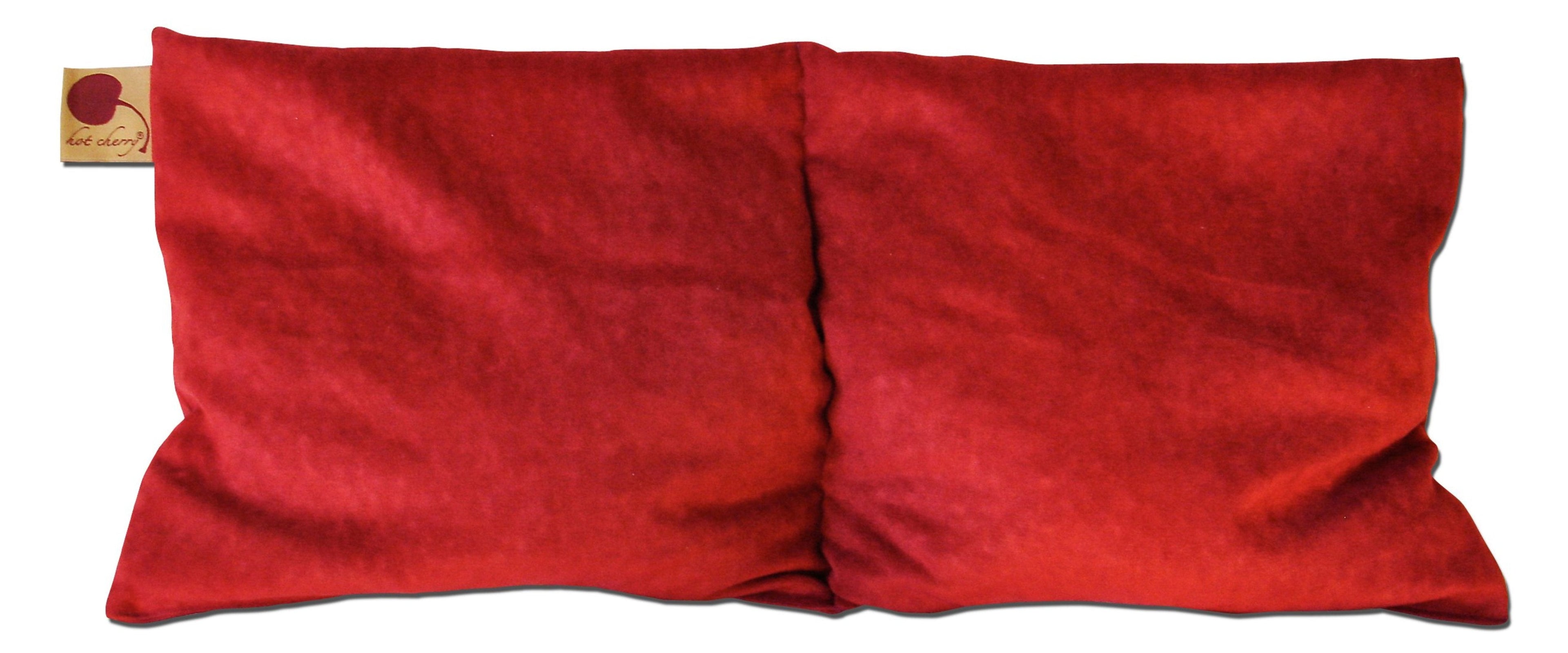 Double Square Pillow in Plush Red Ultra-Suede