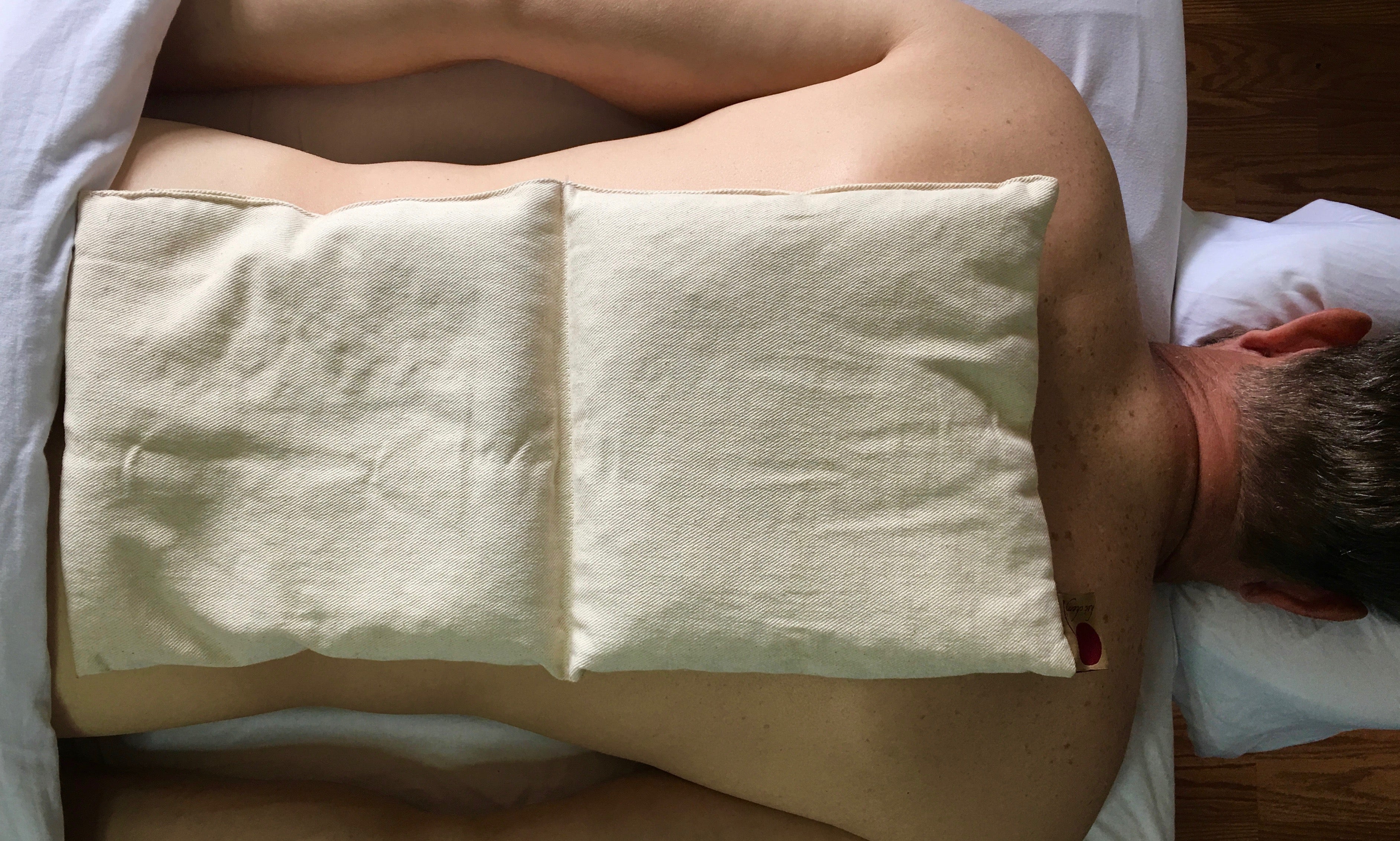 Double Square Pillow in Natural Denim