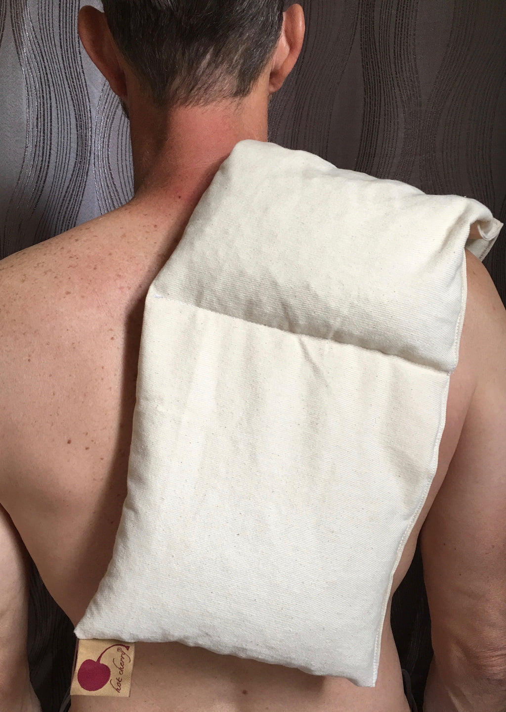 Triple Square Pillow in Natural Denim