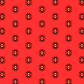 Raaga Napkins - Tomato Red Motif - Hand Printed - Set of 4