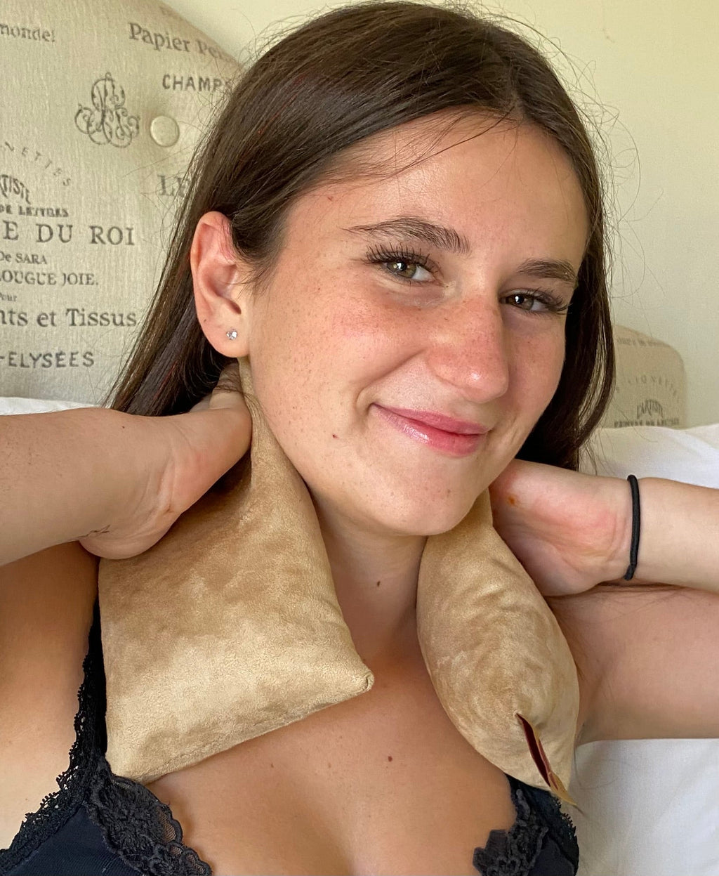 Neck Wrap in Plush Tan Ultra-suede