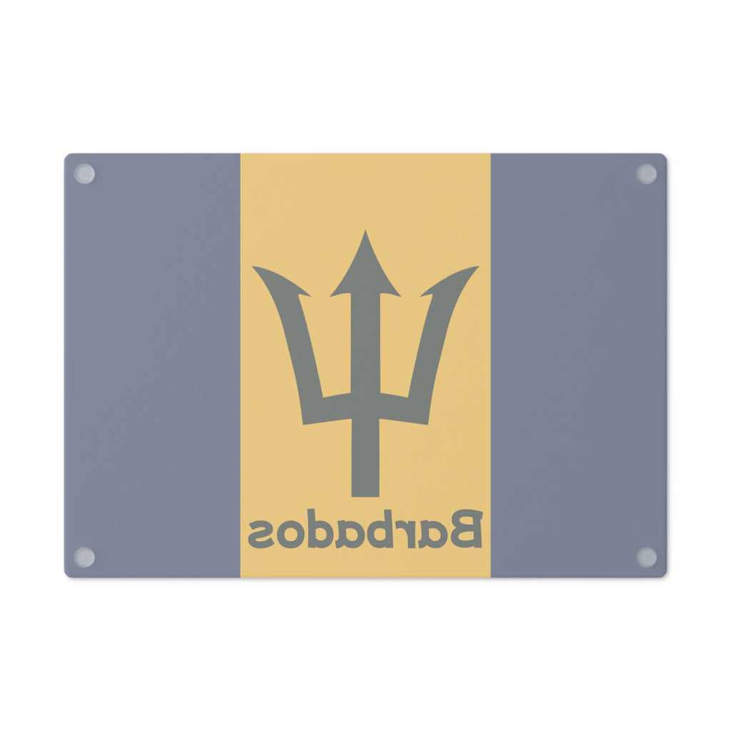 Barbados Flag Glass Cutting Board