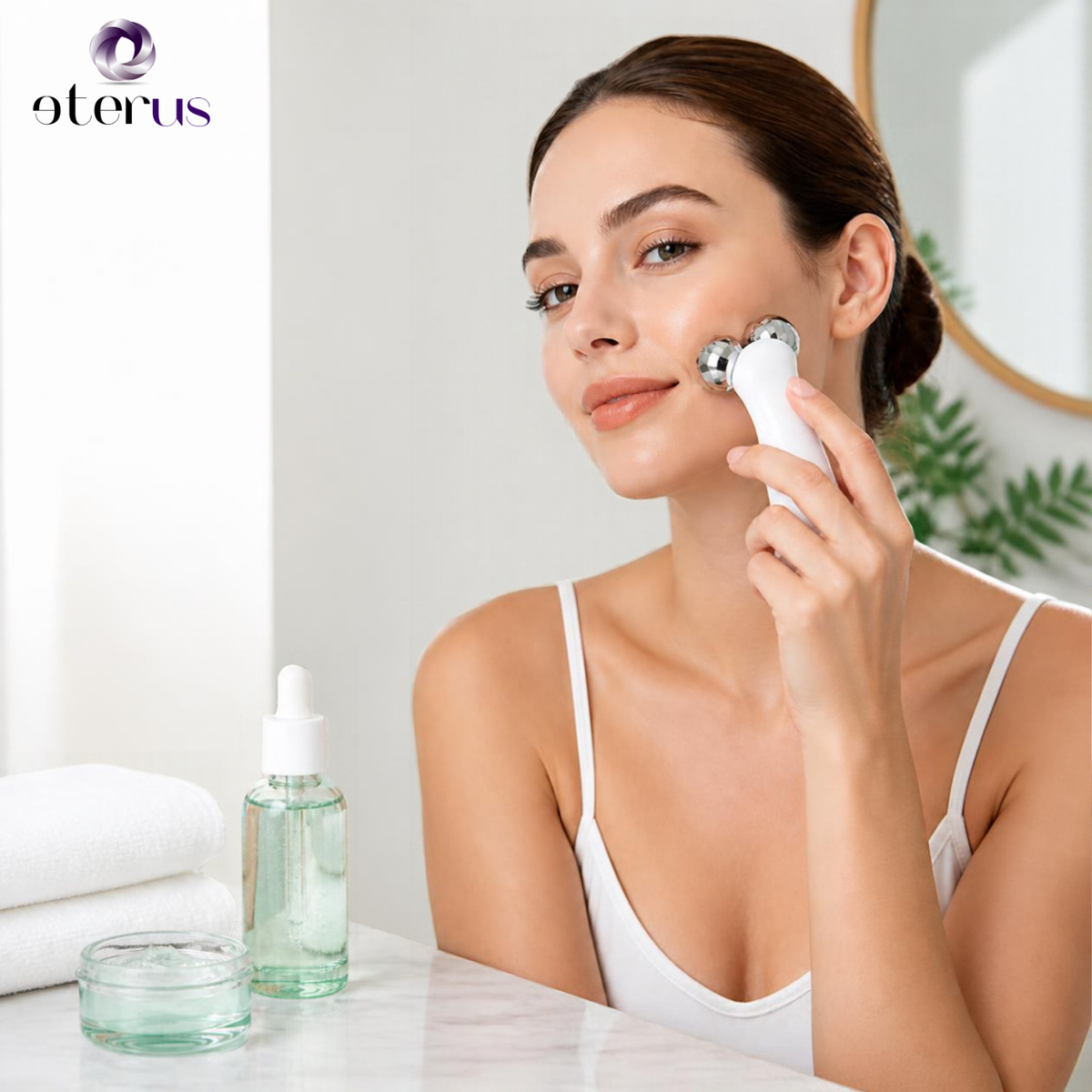 Advanced EMS Microcurrent Facial Toning & Body Sculpting Roller Massager