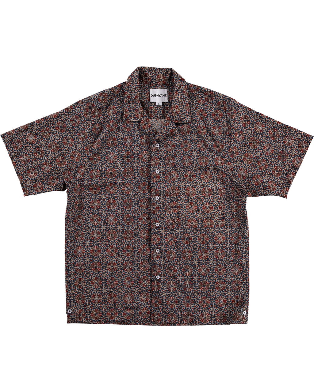 Hand Printed 'The Don' Camp Collar Shirt in Barmer Abstract Print