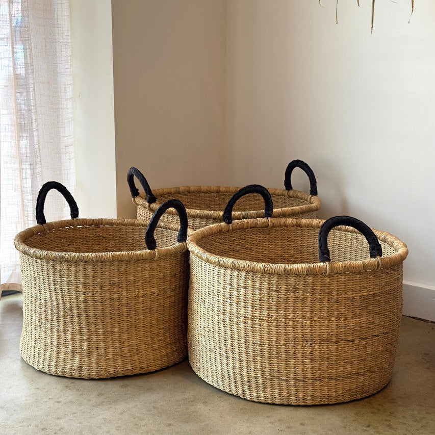 Low Laundry Basket - Natural