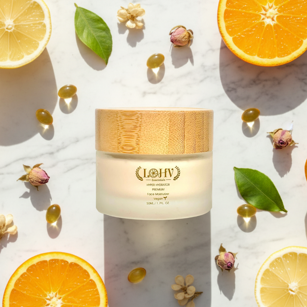 PREMIUM 100% VEGAN HYPER HYDRATOR Face Moisturizer With SPF 30 + Hyaluronic Acid + Lactic acid + Vitamin C + Kombucha