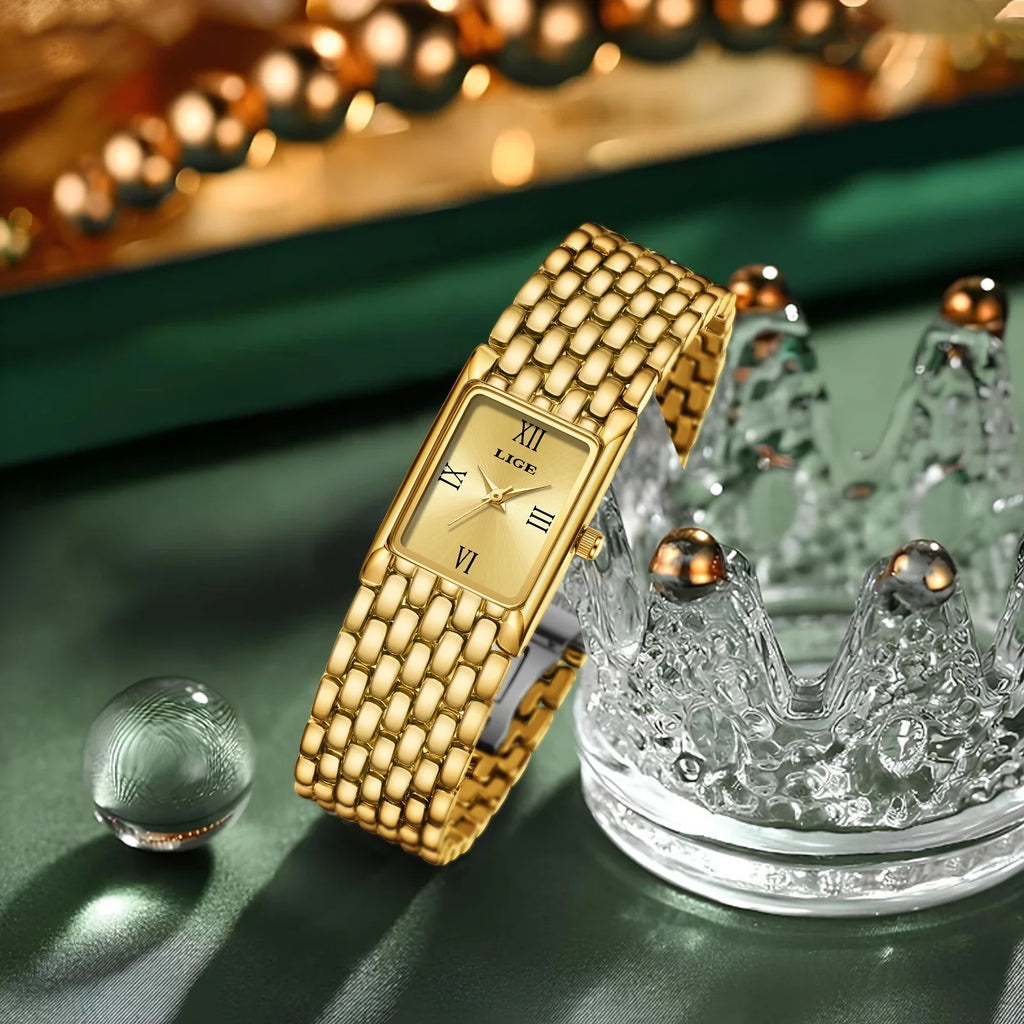 Women's Rectangular Roman Dial Bracelet Watch