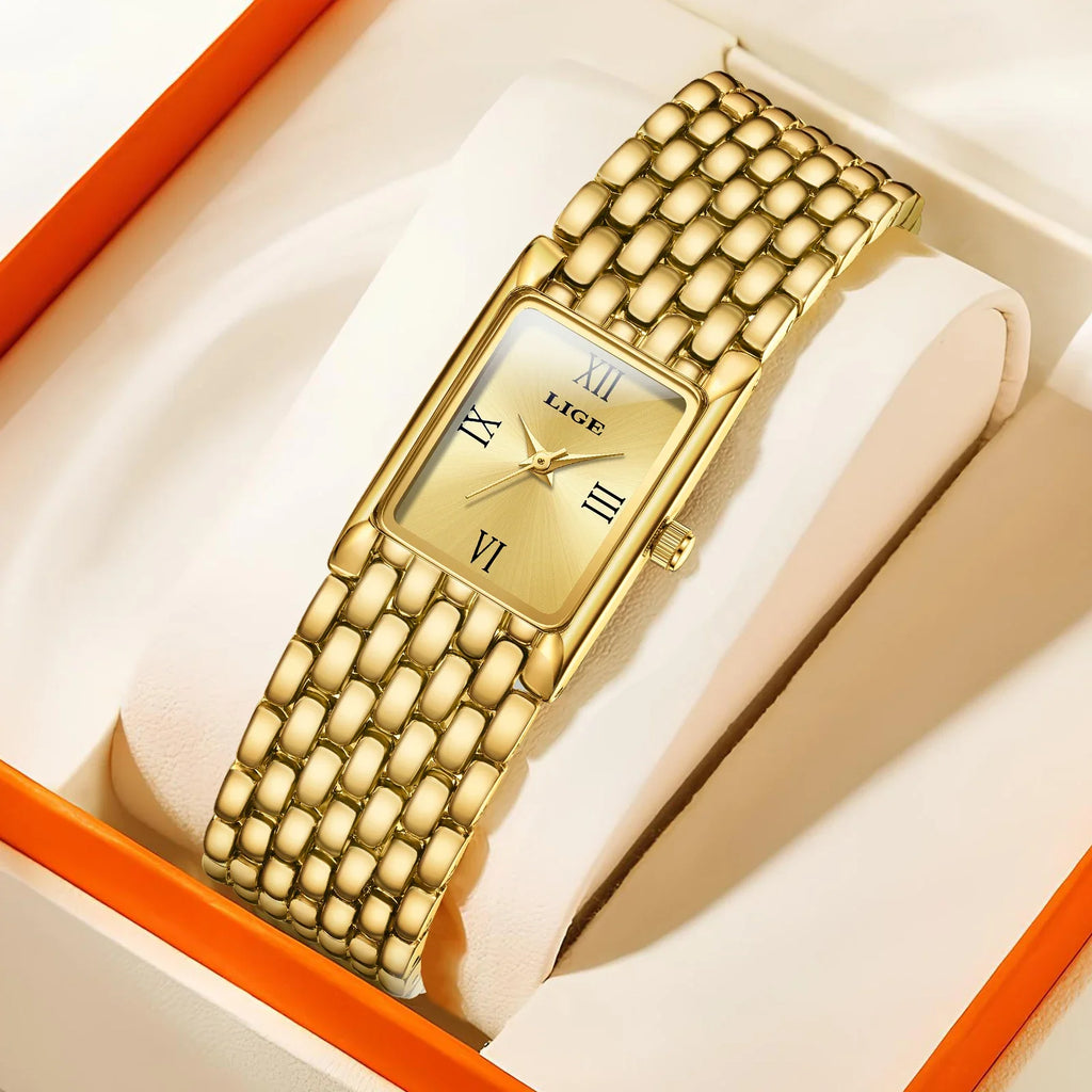 Women's Rectangular Roman Dial Bracelet Watch
