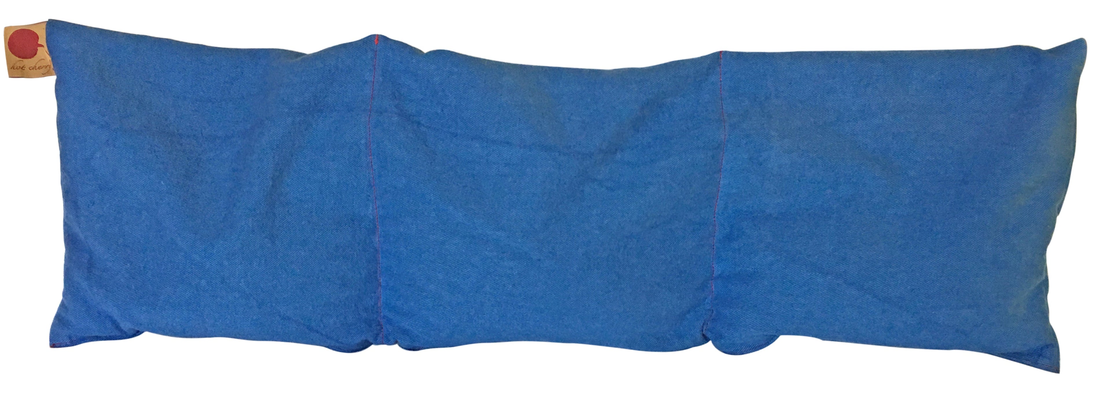 Triple Square Pillow in Blue Denim