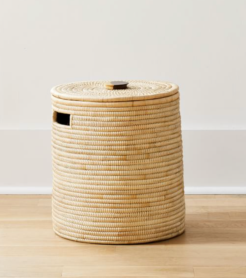 Malawi Basket with Wooden Handle - Small