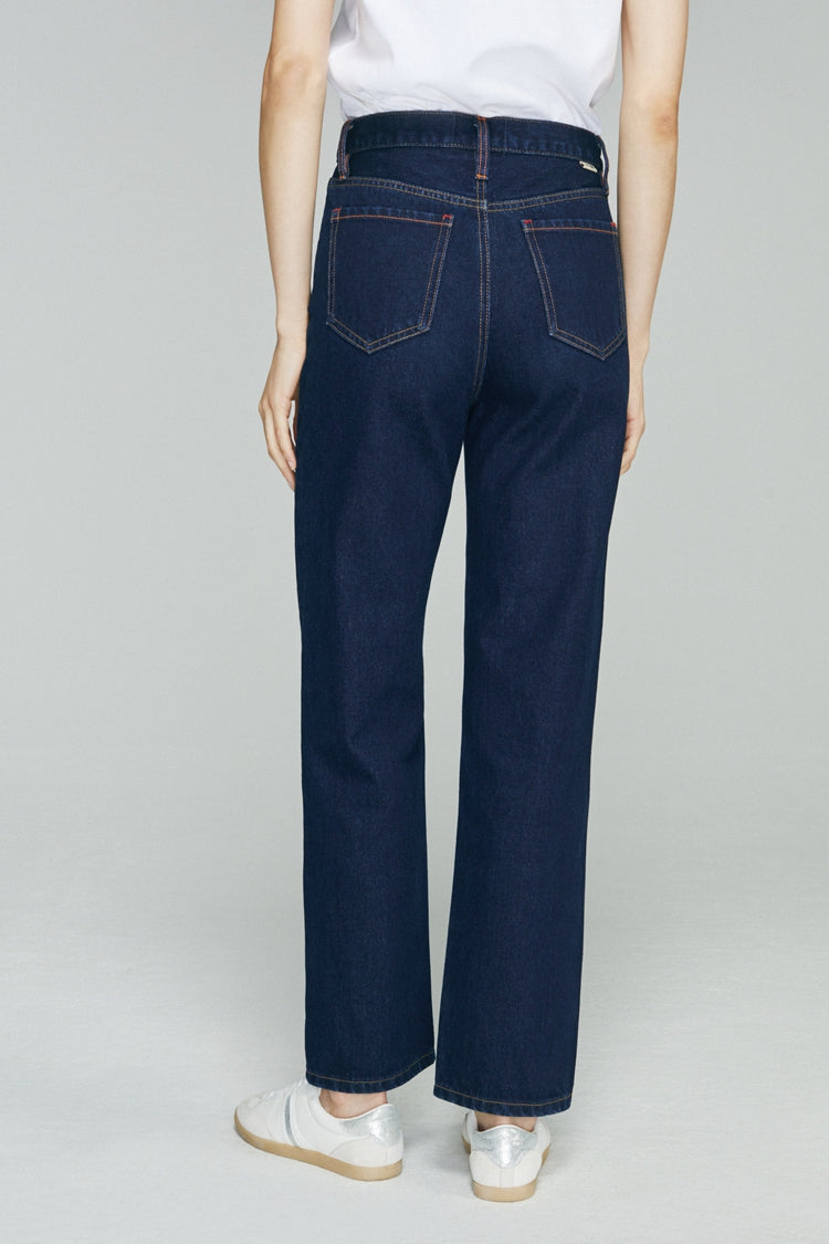 Manhattan High Rise Straight Ankle Jeans HJ160