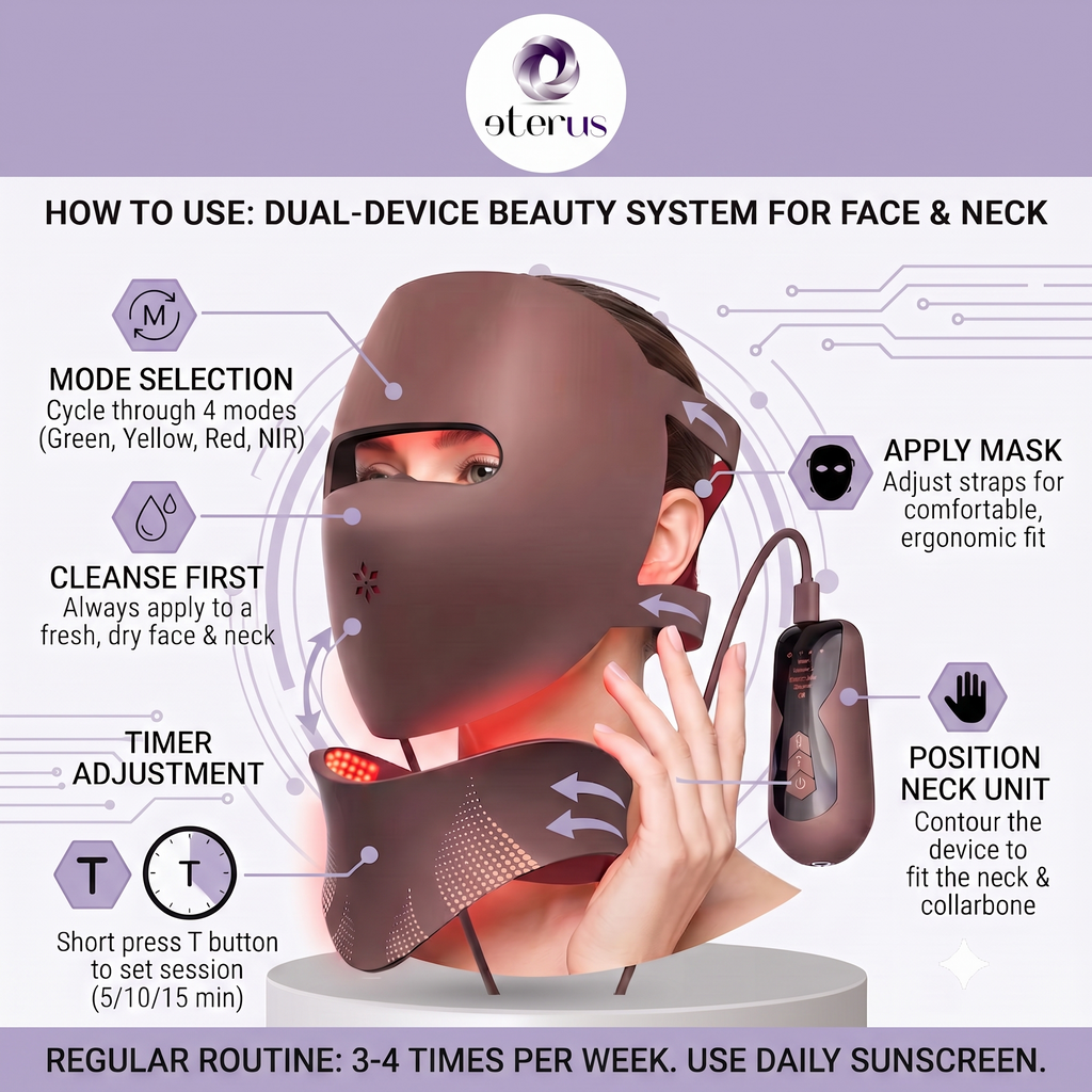 3D Light Therapy Anti-Aging Face Mask & Photonic Freezing-Age Neck Beauty Instrument Set