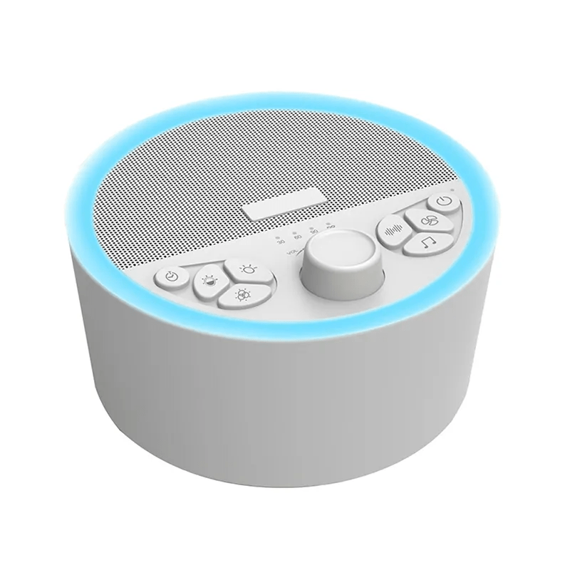 White Noise Sleep Machine with Lights - Portable & Rechargeable